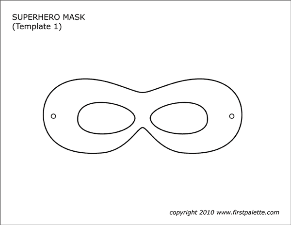 Superhero Mask Templates | Free Printable Templates Coloring Pages FirstPalette.com