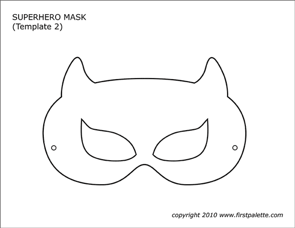 Superhero Mask Templates Free Printable Templates Coloring Pages Firstpalette Com