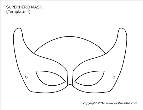superhero mask coloring page