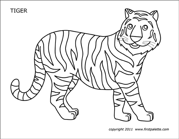 tiger coloring pages for free