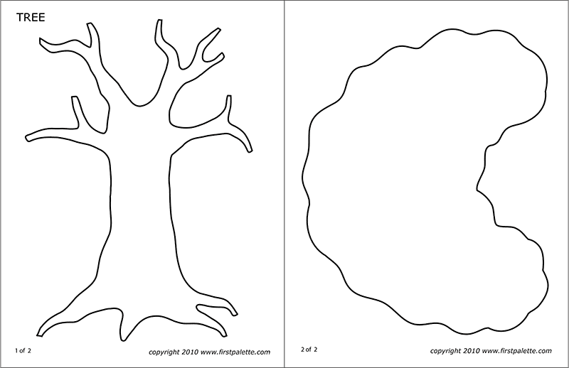 fall tree template no leaves